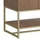 37B Mauri 42" Single Bathroom Vanity with Metal Base in Walnut Drift with High-Profile 4" White Composite Stone Top, , large