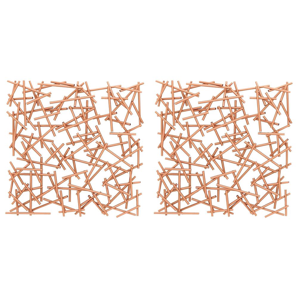 Maple and Jade 20" x 20" Wall Decor in Copper (Set of 2), , large