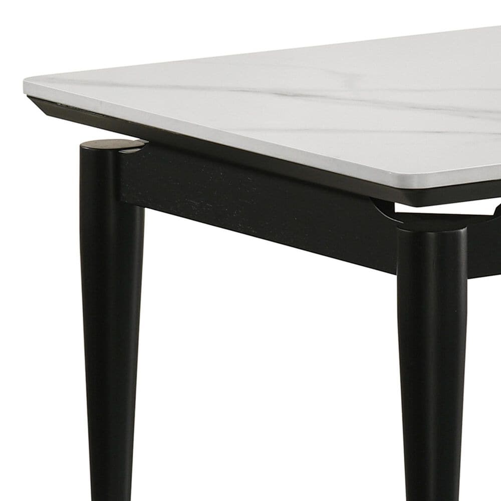 Furniture of America Kalor Coffee Table in Black, White and Silver, , large