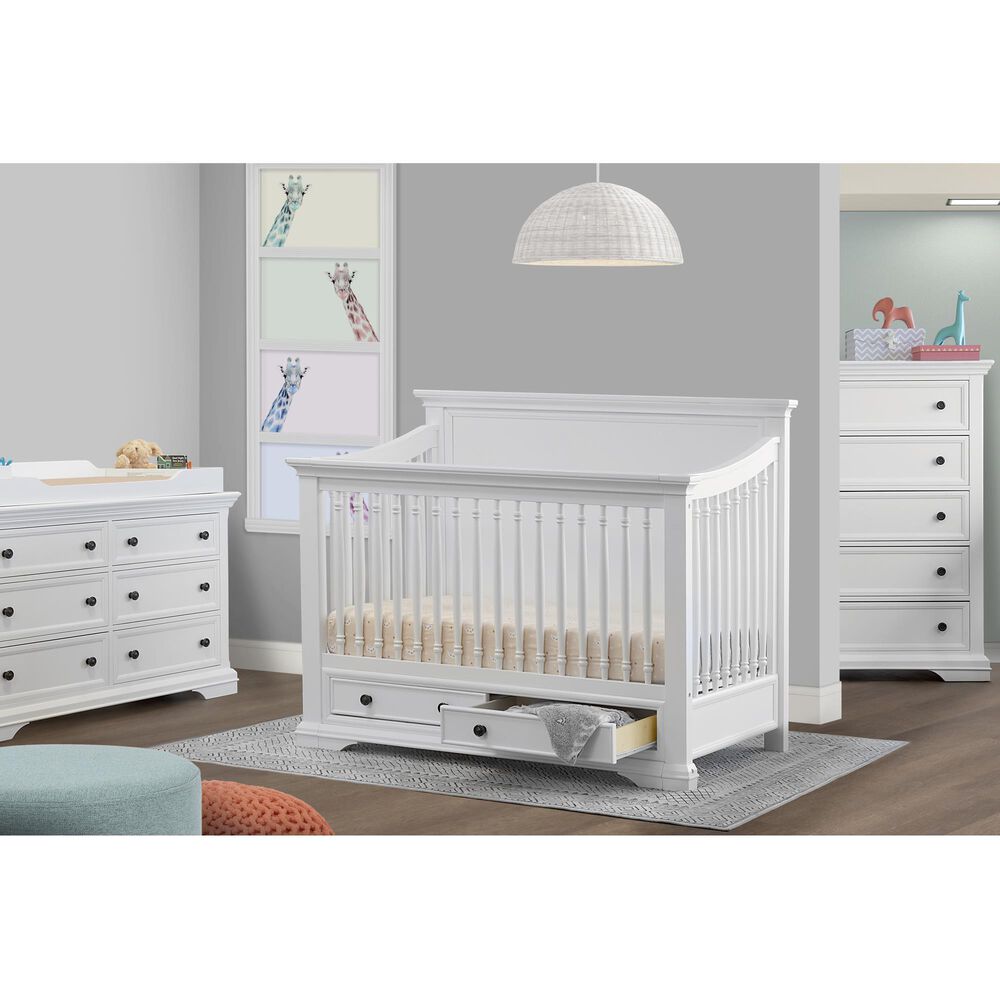 Sorelle 4 in 1 Storage Crib w/Toddler Rail, , large