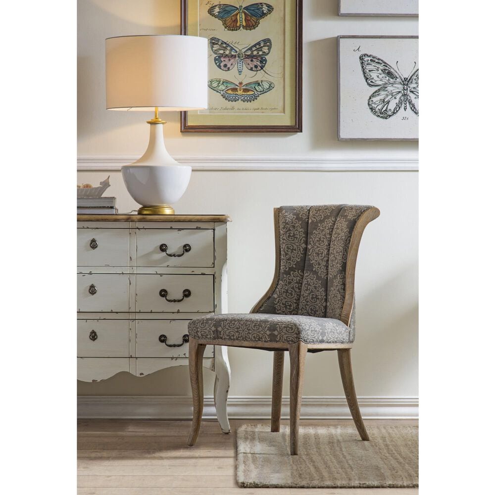 Creative Coop Arden Ceramic Table Lamp in Gold and Cream, , large