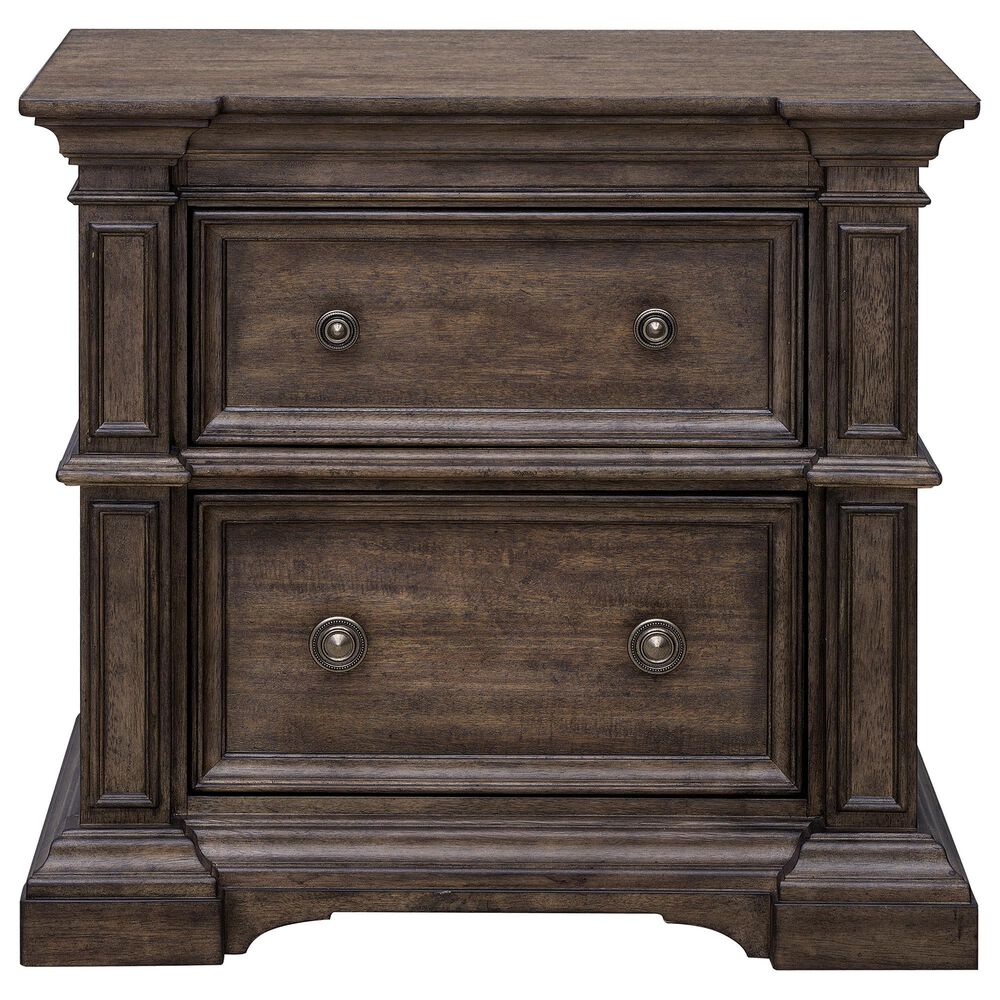 Chapel Hill Queen Bed and Two Nightstands in Brown, , large
