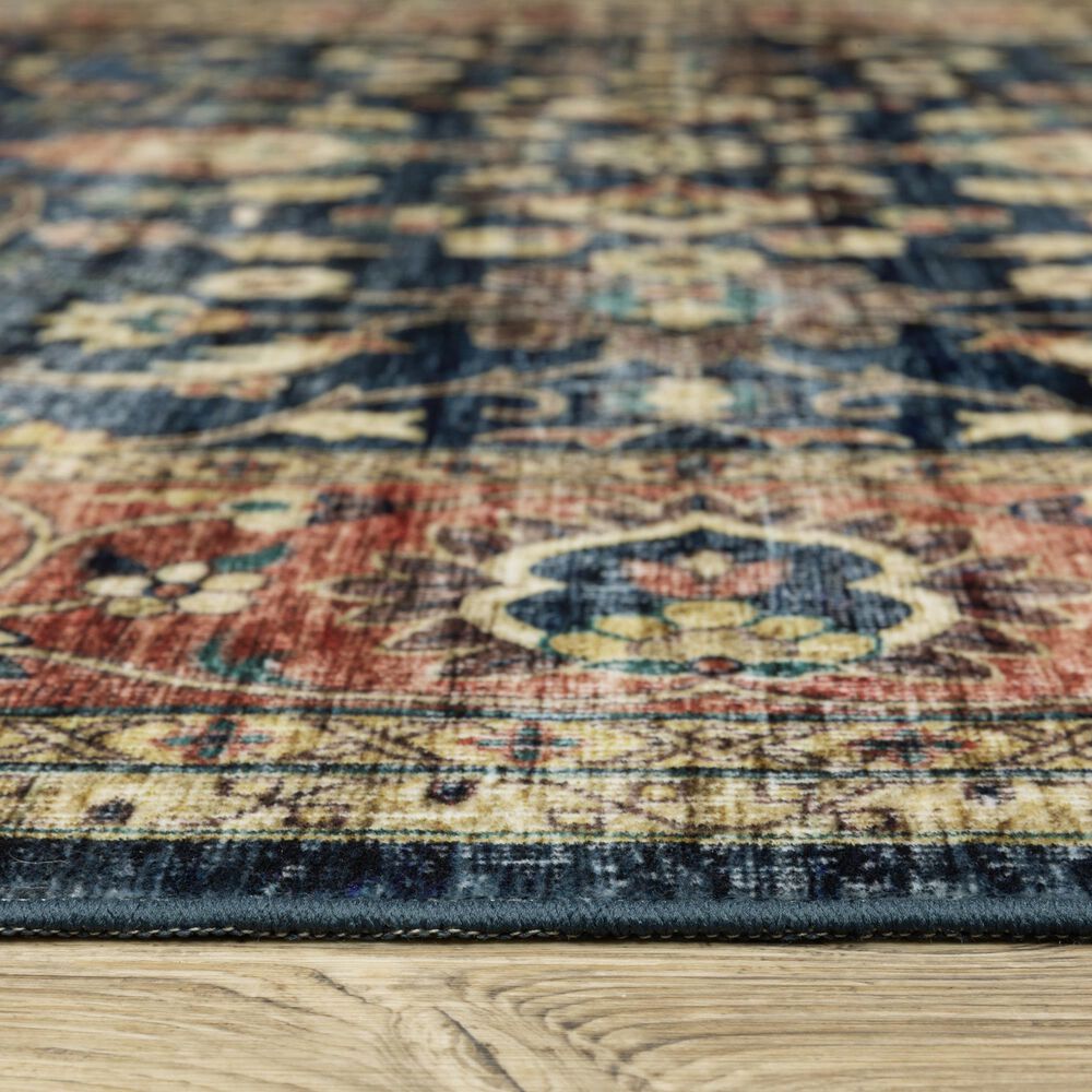 Oriental Weavers Sumter 2&#39; x 8&#39; Blue and Rust Runner, , large
