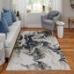 Feizy Micah 8" x 10" Black and Ivory Area Rug, , large