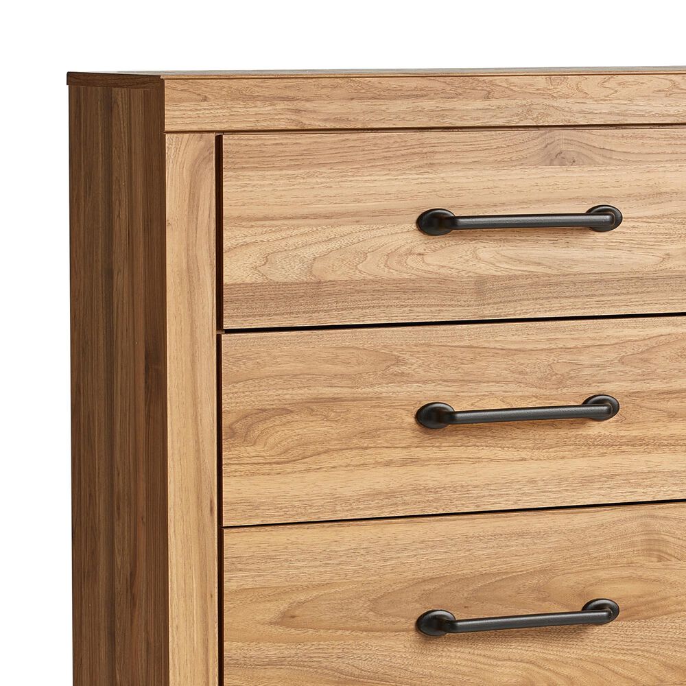 Ashley Pasklyn 5-Drawer Chest in Rich Honey Brown, , large