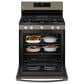 GE Appliances 2-Piece Kitchen Package with 5.3 Cu. Ft. Free-Standing Gas Range and 1.9 Cu. Ft. Over-The-Range Microwave in Fingerprint Resistant Slate and Black, , large