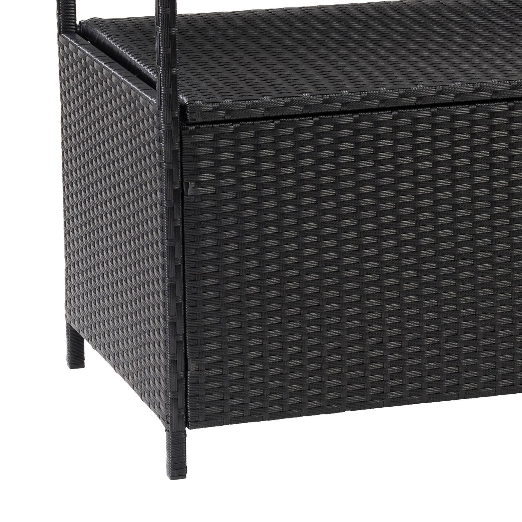 Black rattan best sale storage bench
