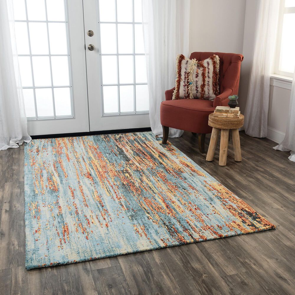 RIZZY Premier PMR103 5&#39; x 8&#39; Blue Area Rug, , large