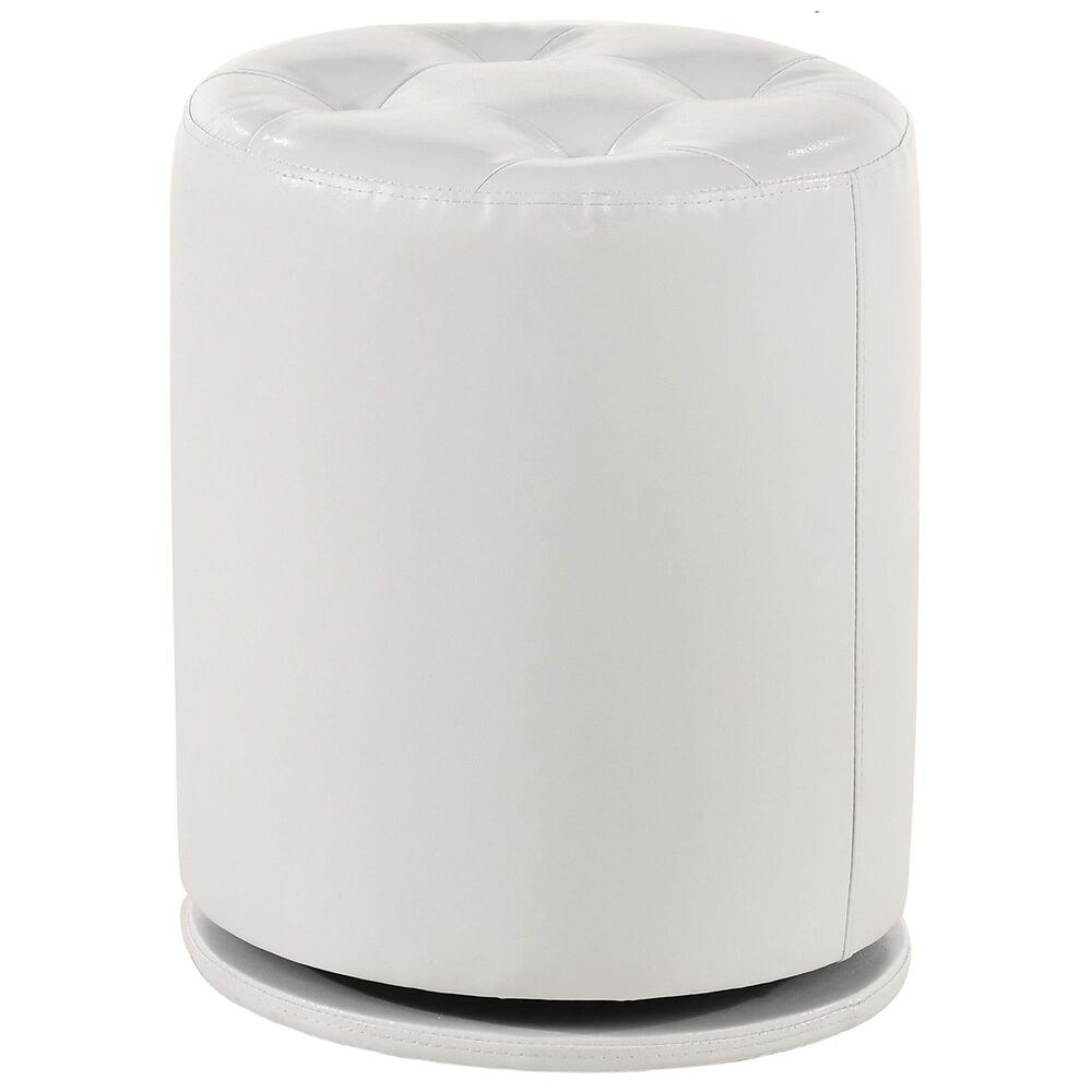 Crown Mark Avery Vanity Set with Stool in White, , large