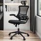 Rta Products Llc Modern High-Back Mesh Executive Office Chair with Headrest and Flip-Up Arms in Black, , large