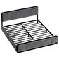 HOMLUX King Upholstered Platform Bed Frame in Gray, , large