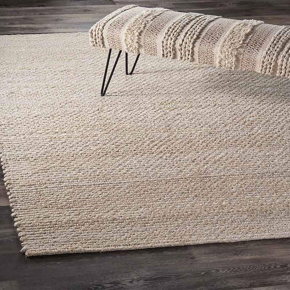 L&amp;R Resources Bleached Naturals 9&#39; x 12&#39; Bleach and Ivory Area Rug, , large