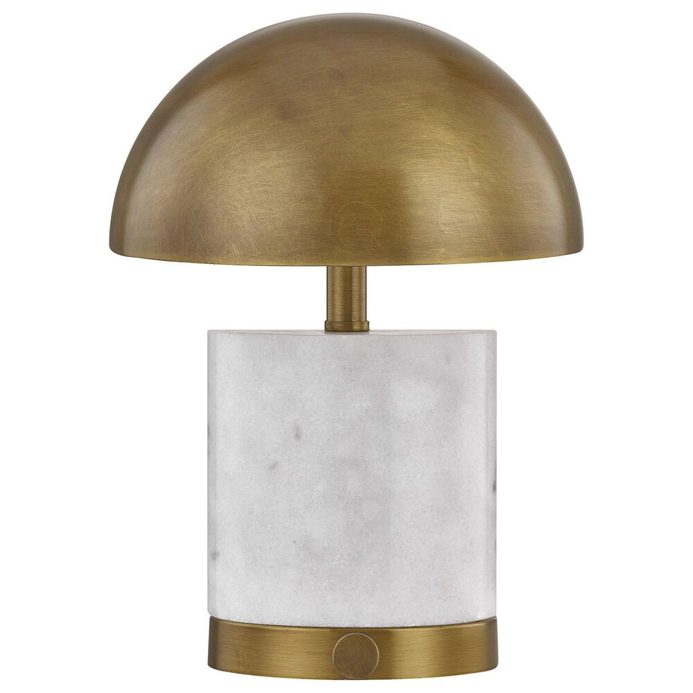 Savoy House Cora 1-Light Portable Rechargeable LED Table Lamp in Brass, , large