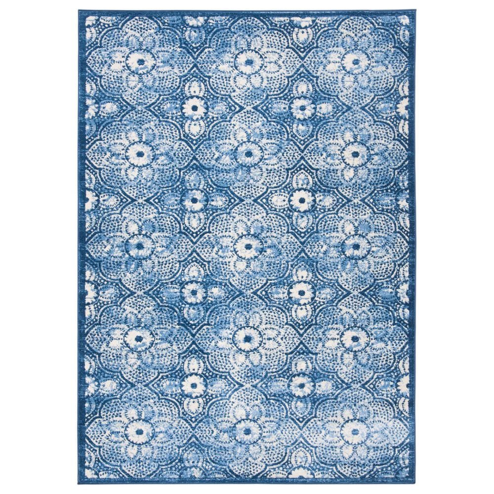 Safavieh Martha Stewart 5"3" x 7"6" Navy and Creme Area Rug, , large