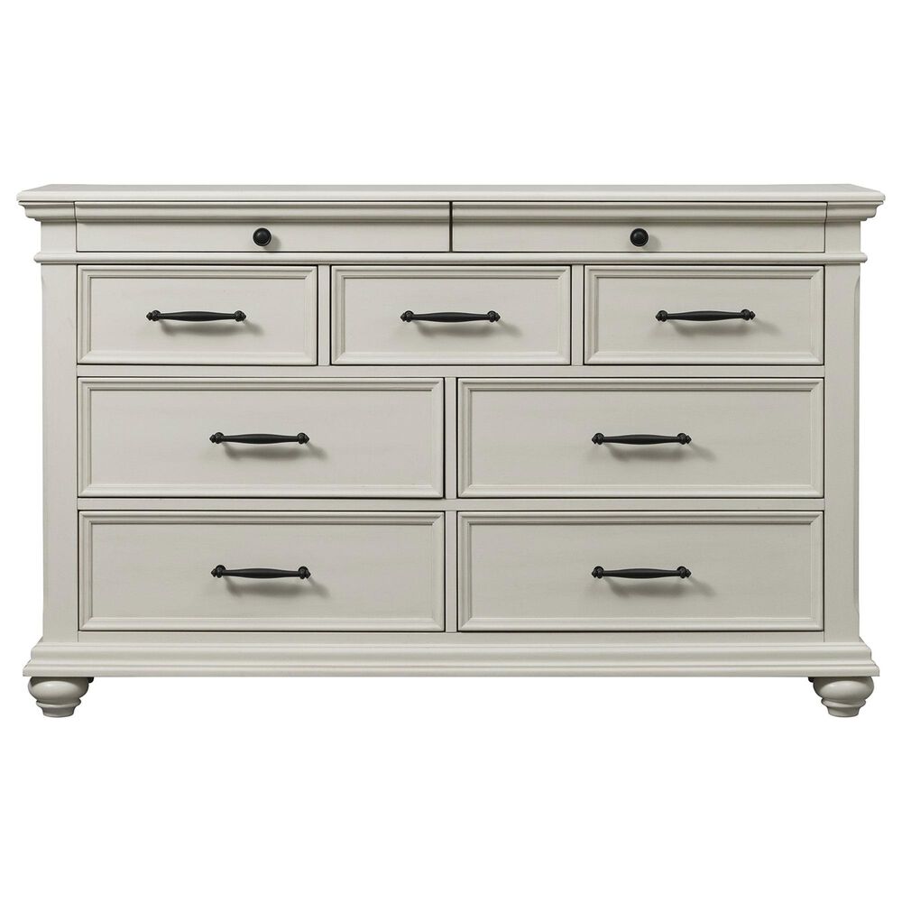 Mayberry Hill Slater Dresser and Mirror in Antique White, , large