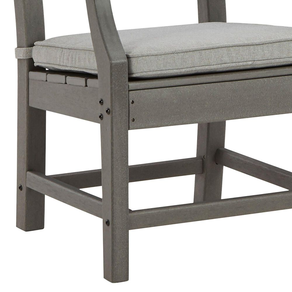 Signature Design by Ashley Visola Dining Chair with Cushion in Gray - Set of 2, , large