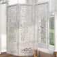 Maple and Jade 3-Panel Folding Screen in White, , large