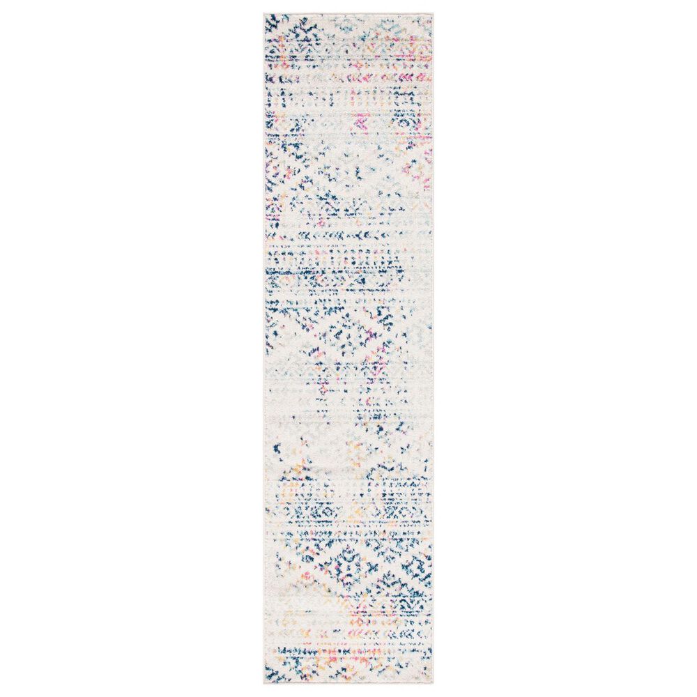 Safavieh Tulum 2" x 8" Ivory and Blue Runner, , large