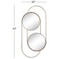 Maple and Jade 20" x 43" Wall Mirror in Matte Gold, , large