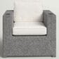 Hearth and Haven Outdoor Armchair with Cup Holders and Gray Wicker in Cream, , large