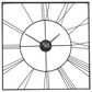 Maple and Jade Open Frame Square Decorative Wall Clock in Matte Black, , large