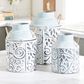 Maple and Jade Farmhouse Botanical Vase in Blue, Black and Brown (Set of 3), , large