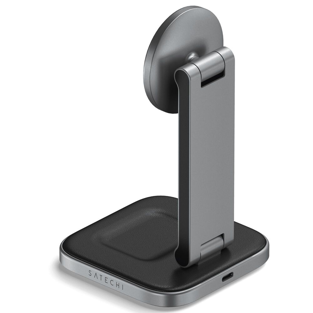 Satechi 2-in-1 Foldable Qi2 Wireless Charging Stand in Space Gray, , large