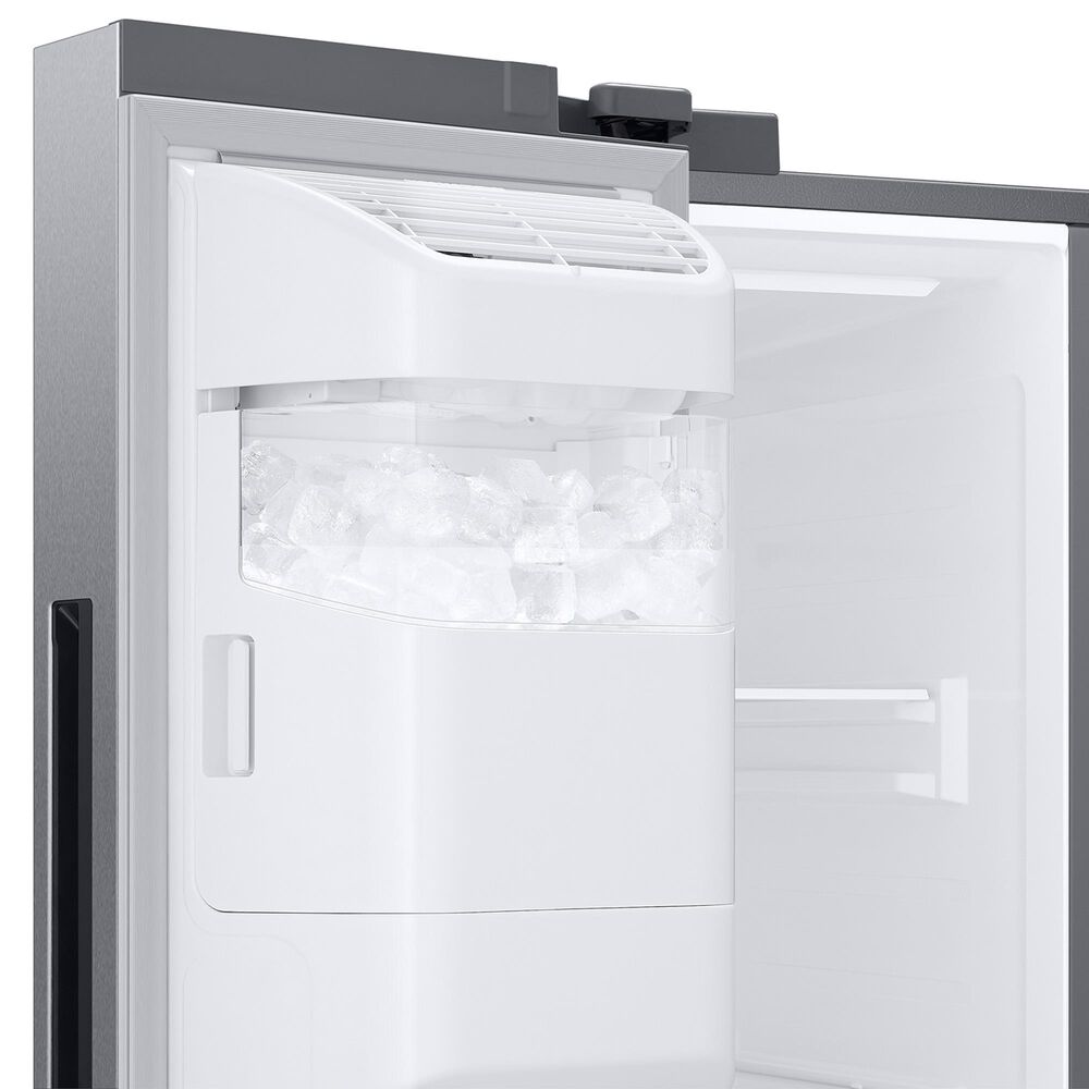 Samsung Bespoke AI 27 Cu. Ft. Side-by-Side Refrigerator with Sphere Ice and External Water and Ice Dispenser in Fingerprint Resistant Stainless Steel, , large