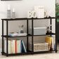 HOMLUX Turn-N-Tube 3-Tier Double Size Storage Display Rack in Espresso and Black, , large
