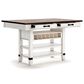 Ashley Valebeck Counter Height Table in White and Brown - Table Only, , large