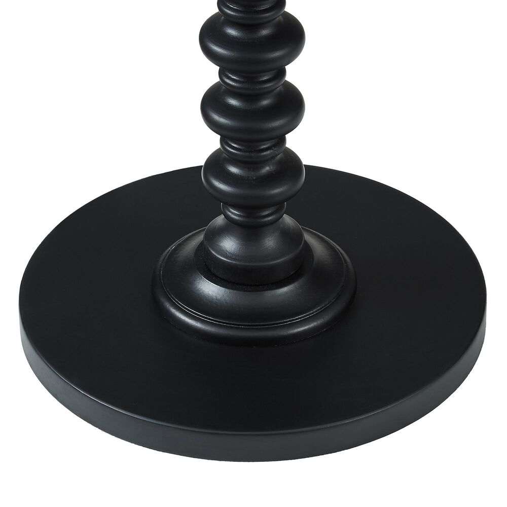 Linon Home Decor Aurora Round Side Table in Black, , large