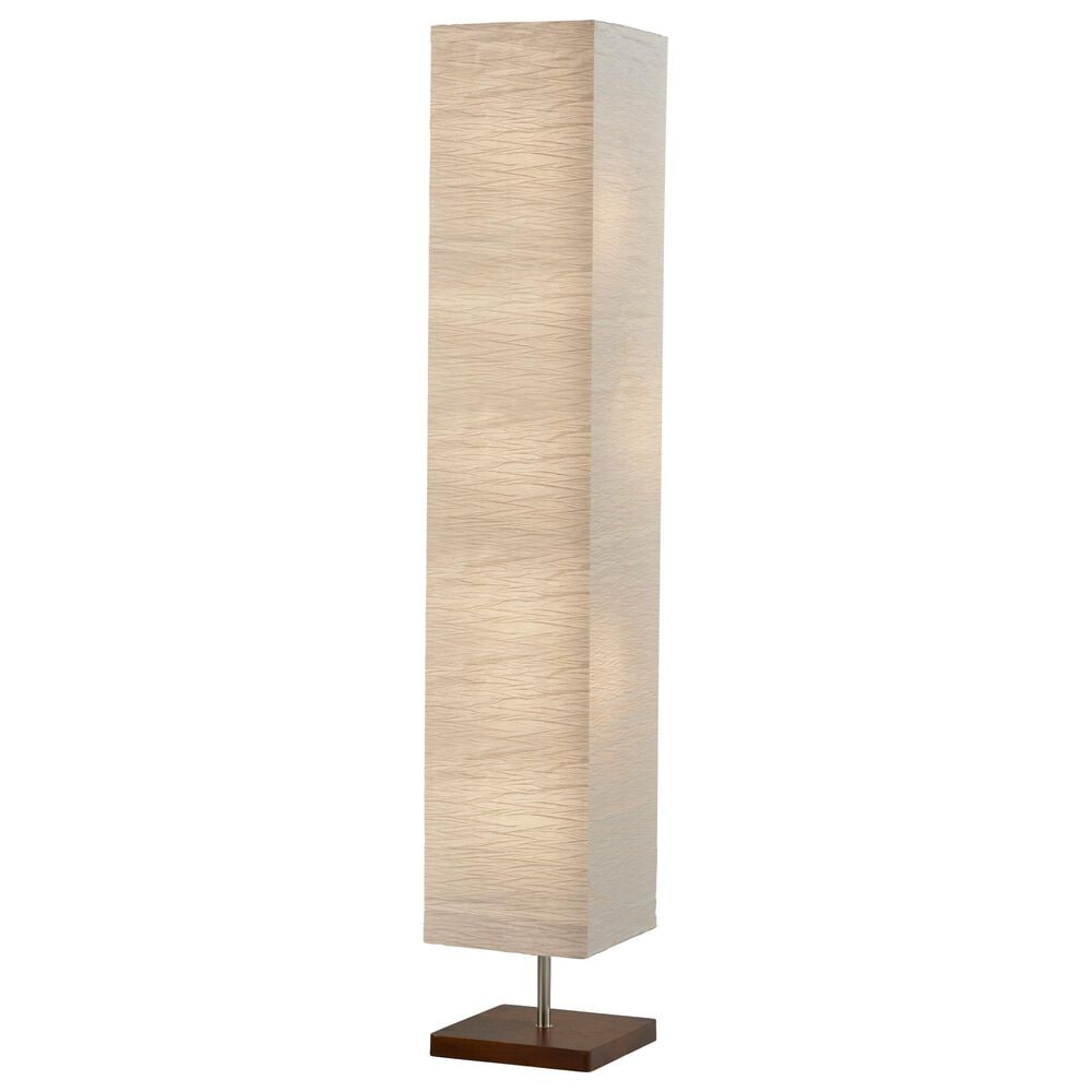 Adesso Dune Floorchiere in Brushed Steel and Walnut, , large