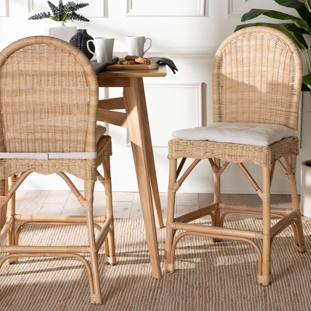 Baxton Studio Bilu Counter Stool Set in Light Honey (Set of 2), , large