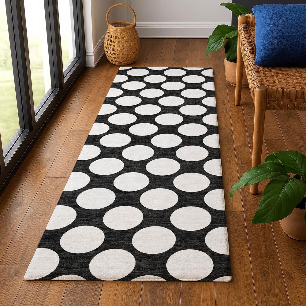 Dalyn Rug Company The Reserve TR13 Black 2&#39;3&quot; x 7&#39;6&quot; Indoor/Outdoor Runner, , large