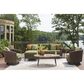 Ashley Horizon Hall Outdoor Sofa with Green Cushion in Brown, , large