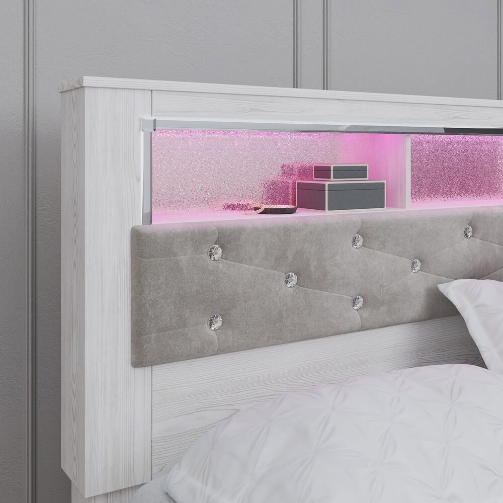 Ashley Altyra King Panel Bookcase Bed  in White, , large