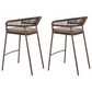 Zuo Modern Skye Patio Barstool in Brown (Set of 2), , large