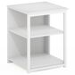 HOMLUX Camnus 3-Tier End Table in White, , large