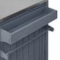 HOMLUX 67" Outdoor Kitchen Island with Stainless Steel Top in Grey, , large
