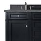 James Martin Vanities Brittany 60" Double Bathroom Vanity in Black Onyx with 3 cm Parisien Bleu Quartz Top and Rectangular Sinks, , large
