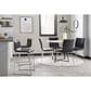 Lumisource Mara Counter Stool with Black Cushion in Stainless Steel (Set of 2), , large