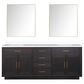 Lexora Home Abbey 80" Double Bathroom Vanity in White Oak with 2 cm White Quartz Top, Rectangular Sinks and 30" Mirrors, , large