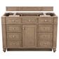 James Martin Vanities Bristol 48" Single Bathroom Vanity in Whitewashed Walnut with 3 cm Lime Delight Quartz Top and Rectangular Sink, , large