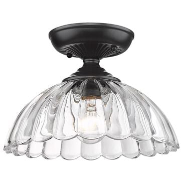 Golden Lighting Audra 1-Light Semi-Flush in Matte Black, , large
