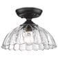 Golden Lighting Audra 1-Light Semi-Flush in Matte Black, , large