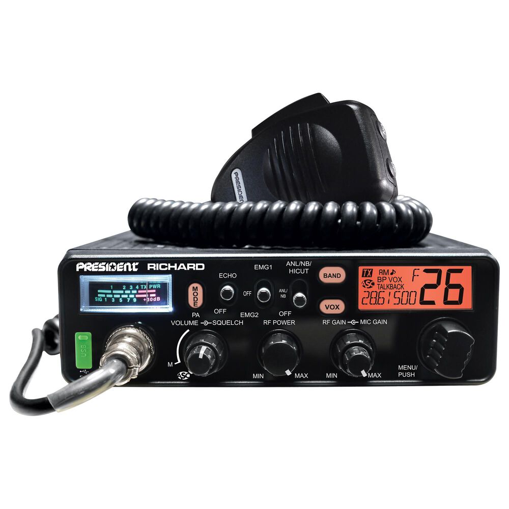 President Electronics 10 Meter-Rf Pwr-S Meter-Roger Beep-Echo, , large