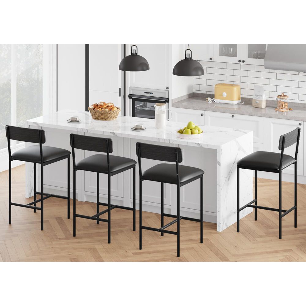 GARVEE 25.5" Bar Stool in Black (Set of 4), , large