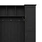 HOMLUX 5-Hook Hall Tree with 4 Side Cabinets and Storage Bench in Black, , large