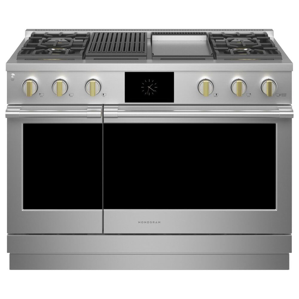 Monogram 48" Dual-Fuel Professional Range with 4 Burners, Grill and Griddle in Stainless Steel, , large