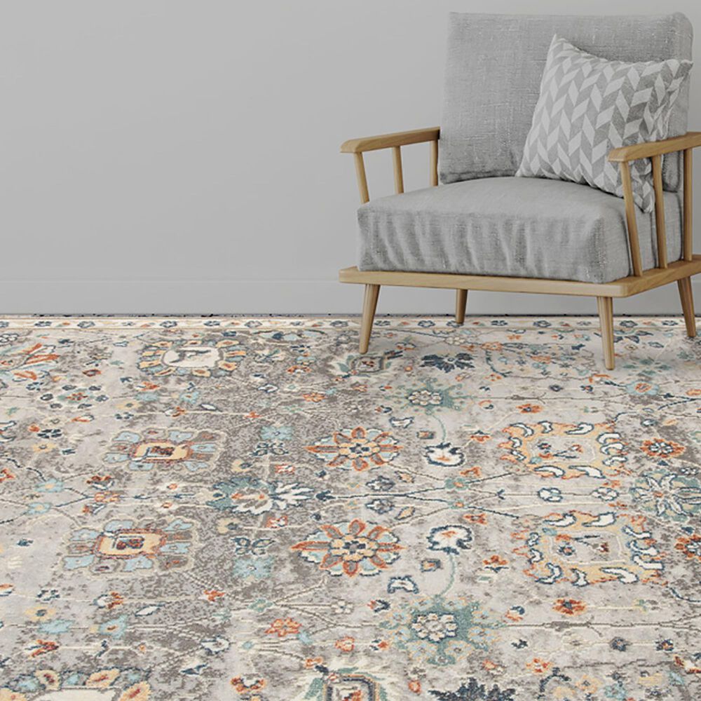 Amer Rugs Bohemian 7&#39;9&quot; x 9&#39;9&quot; Gray Area Performance Rug, , large
